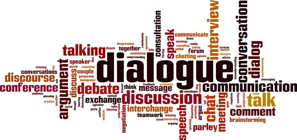 Dialogue word cloud Stock Illustration