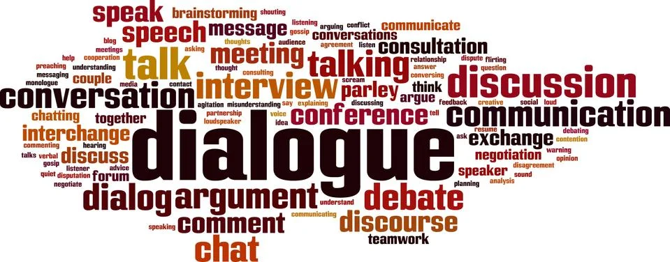 Dialogue word cloud 库存插图