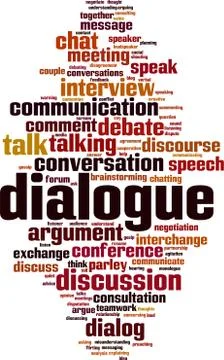 Dialogue word cloud 库存插图
