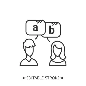 Dialogues icon. Editable vector illustration Stock Illustration