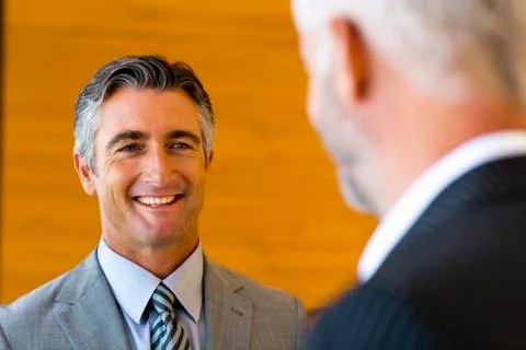 Dialoguing businessmen Stock Photos
