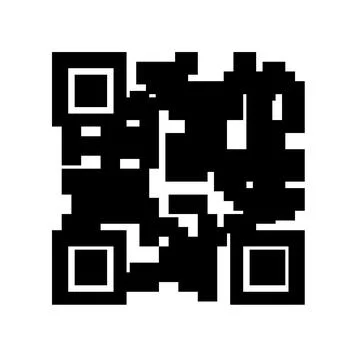 Dials qr code label pixel art vector illustration Illustrazione stock