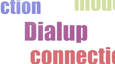 Dialup Tag Cloud Animated Isolated On White Stock Footage 103672767