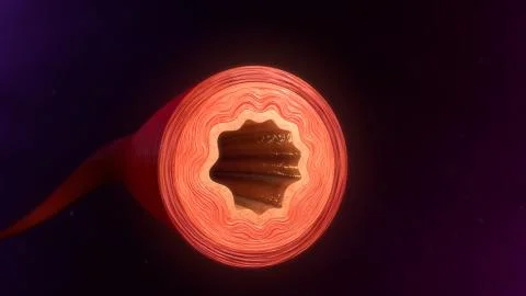 Diameter of the blood vessels Stock Illustration