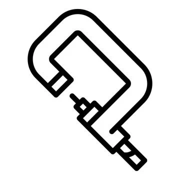 Diameter micrometer icon, outline style Stock Illustration