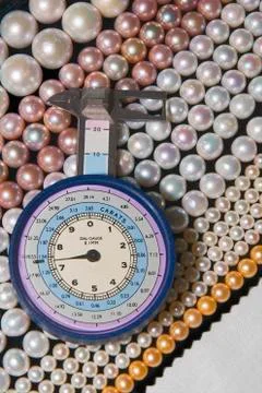 Diameter of the Pearls Stock Photos