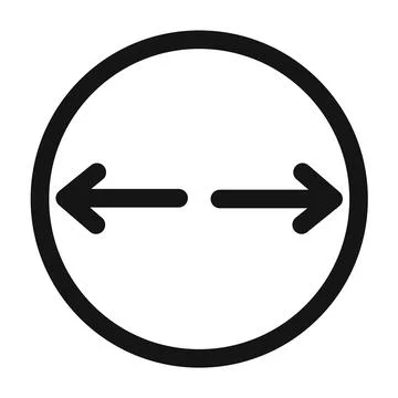 Diameter size icon mark in filled style Stock Illustration