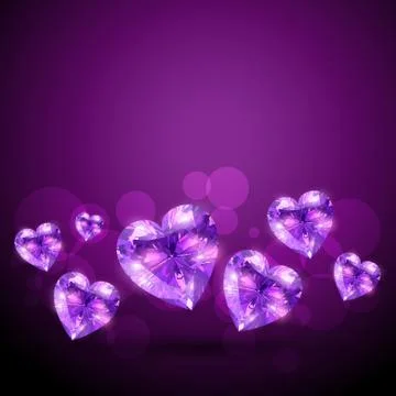Diamind shape heart Stock Illustration