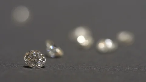 Diamond 1 carat macro. d color diamond. jewelery gift diamond clarity Stock Footage 118707667