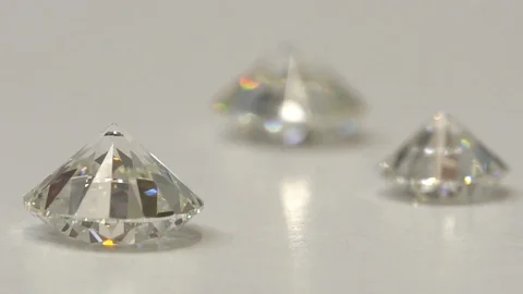 Diamond 1 carat macro. d color diamond. jewelery gift diamond clarity Stock Footage 118729436