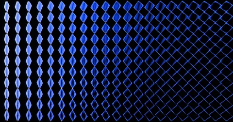 Diamond 3D Mapping EDM Visual Event Clip Blue Stock Footage 60822613