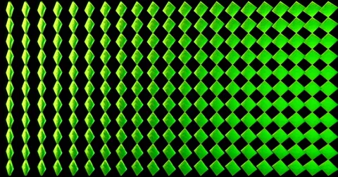 Diamond 3D Mapping EDM Visual Event Clip Neon Green Stock Footage 60832368