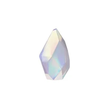 Diamond 3D vector icon, realistic gem stone with pearl shine and sparkle effect Stock Illustration