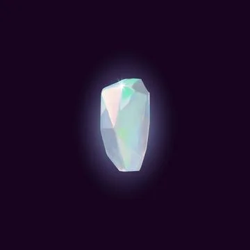 Diamond 3D vector icon, realistic gem stone pearl shine and sparkle effect Stock Illustration