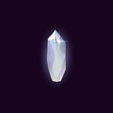 Diamond 3D vector icon, realistic gem stone pearl shine and sparkle effect Stock Illustration