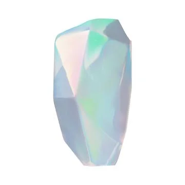 Diamond 3D vector icon, realistic gem stone pearl shine effect, dazzling crystal Stock Illustration