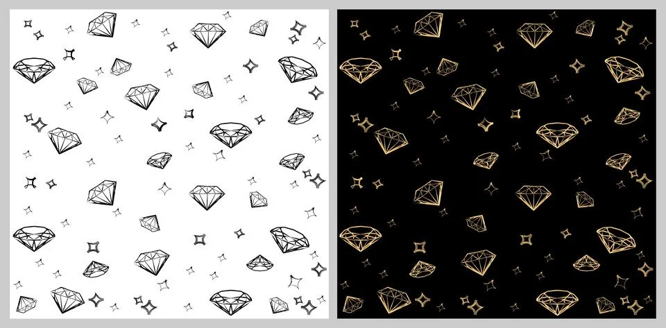 Diamond abstract pattern Black white Stock Illustration