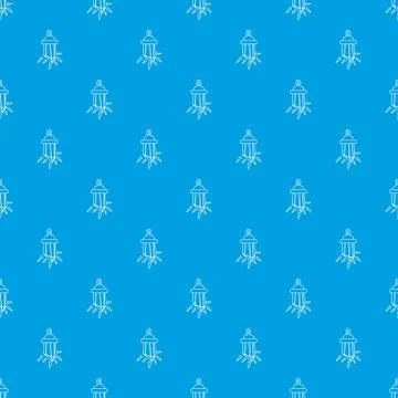 Diamond amulet pattern vector seamless blue 스톡 일러스트