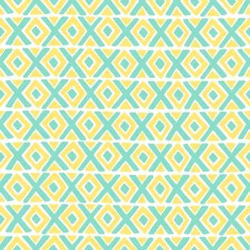 Diamond and a cross vector seamless pattern. Stock Illustration