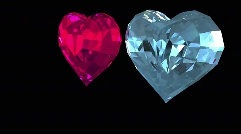 Diamond And Ruby  Rotating Stock Footage 60010654