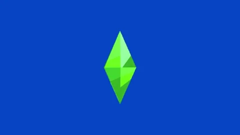 Diamond animation on blue screen Stock Footage 335427194