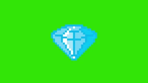 Diamond animation on green background 库存影片 334046249