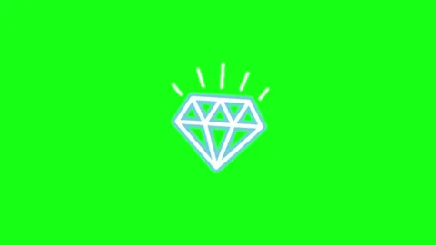 Diamond animation on green screen 動画素材 335427193