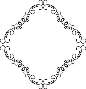 Diamond antique pattern frame Stock Illustration