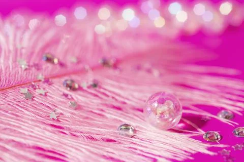 Diamond background with abstract feathers Stock Photos