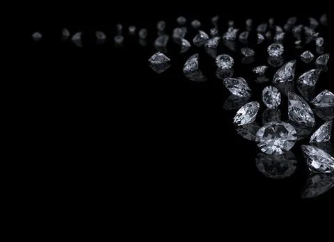 Diamond background with space for text. 3d render Stock Photos