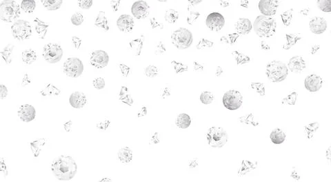 Diamond background vector crystal falling gemstone. Diamond brilliant jewel Stock Illustration