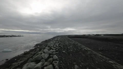 Diamond Beach / FPV 4K D-Cinelike / Iceland 動画素材 251759589