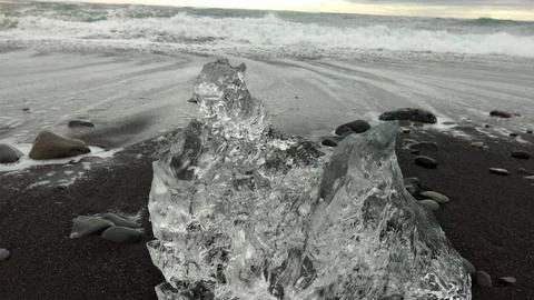 Diamond beach ice Stock Photos
