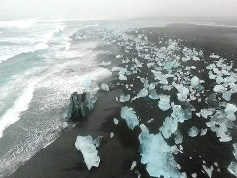 Diamond Beach Iceland Stock Footage 74017028