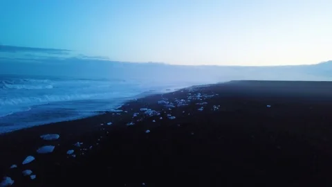 Diamond beach at Iceland Stock Footage 93870809