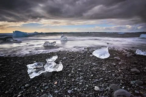  Diamond beach, Iceland Stock Photos