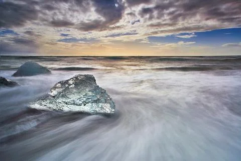  Diamond beach, Iceland Stock Photos