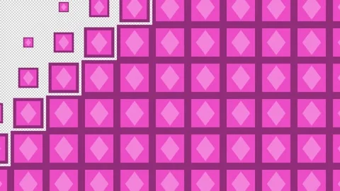 Diamond Block tile wave Transitions. 1080p - 30 fps - Alpha Channel (3) Stock Footage 256083879