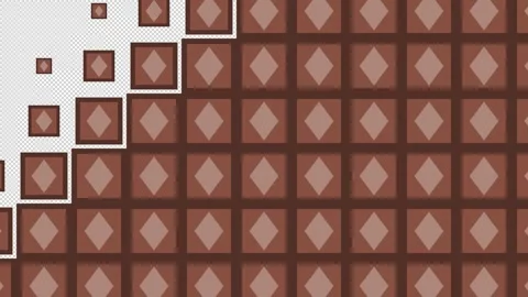 Diamond Block tile wave Transitions. 1080p - 30 fps - Alpha Channel (8) Stock Footage 256083987