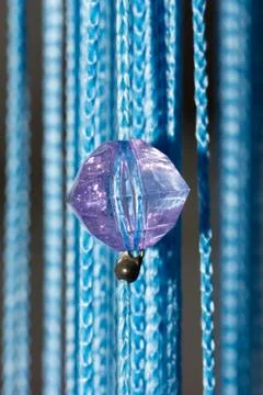 Diamond on a blue curtain. macro Stock Photos