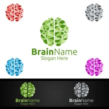 Diamond Brain Logo with Think Idea Concept Design イラスト素材