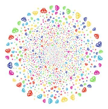 Diamond Burst Globula Illustrazione stock