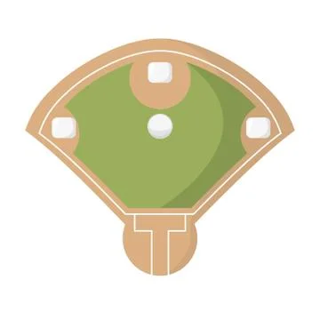 Diamond camp baseball icon Stock Illustration