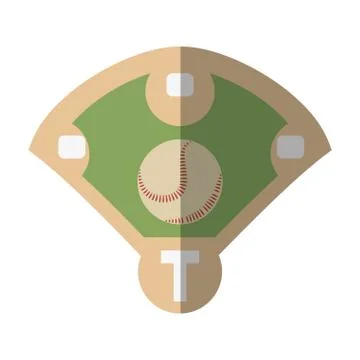 Diamond camp baseball icon Stock Illustration