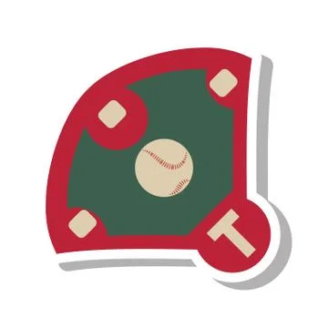 Diamond camp baseball icon 스톡 일러스트