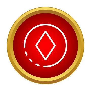 Diamond card suit playing game icon Stock Illustration