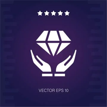 Diamond care vector icon Stock Illustration