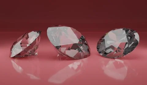 Diamond cgi render illustration Stock Illustration