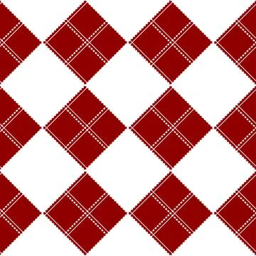 Diamond Chessboard Red Background Stock Illustration