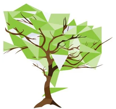 Diamond christal tree Stock Illustration